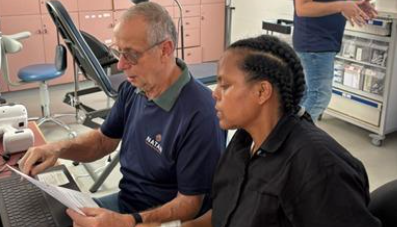 Amir at work at NATAN's Tel Aviv Dental Clinic